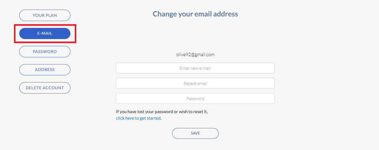 email button