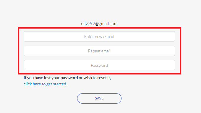 email changing