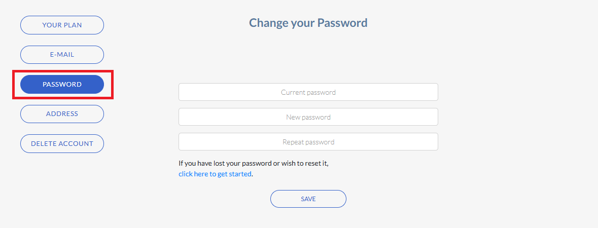 password change