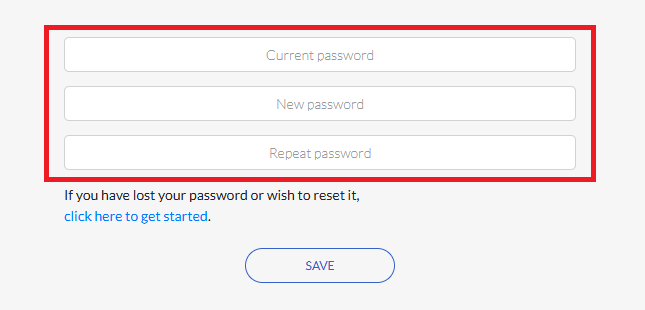 changing a password