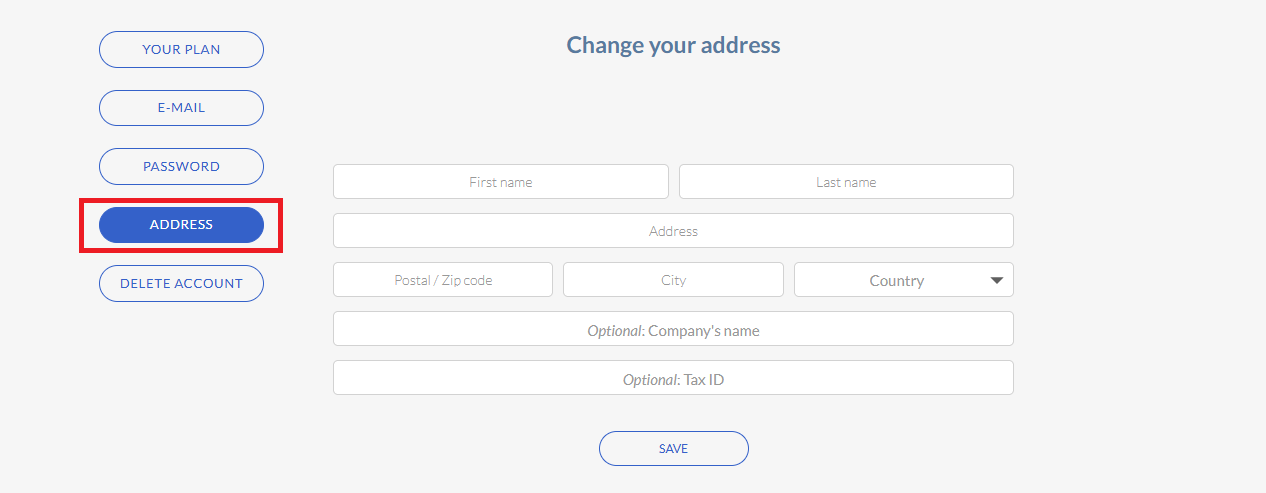 address change