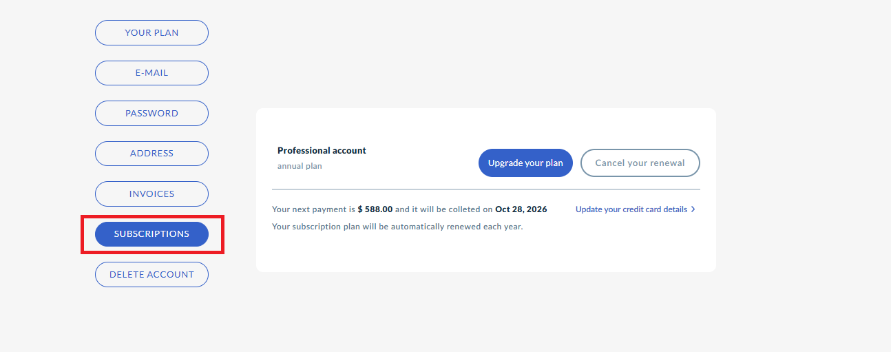 subscription button