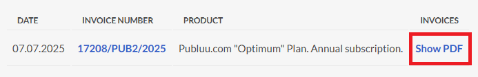 invoice details