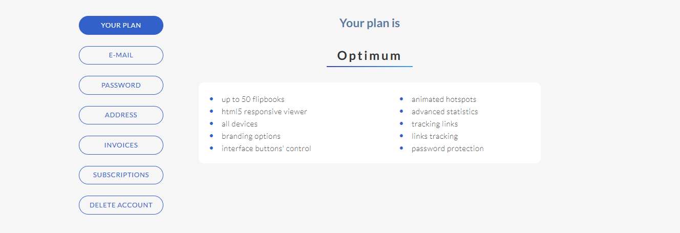 account settings