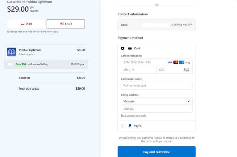 payment check out