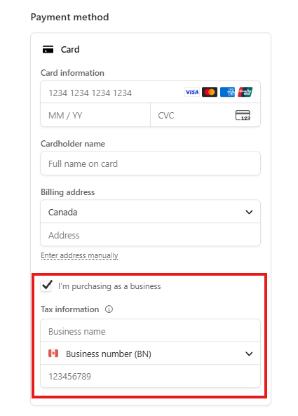 payment with card 