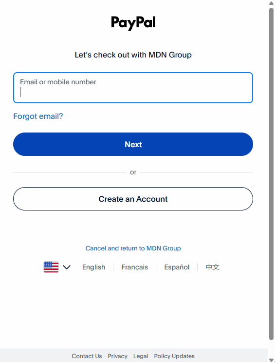paypal check out 