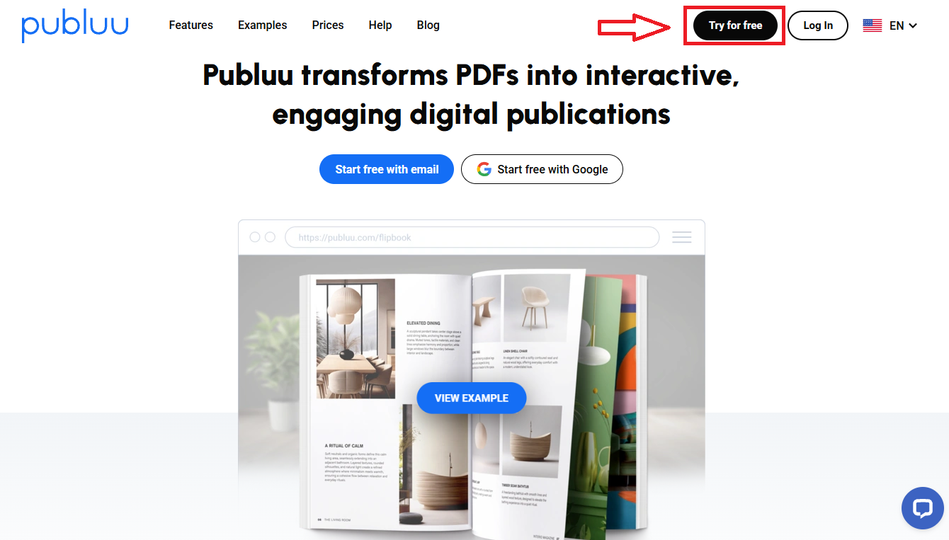 starting page