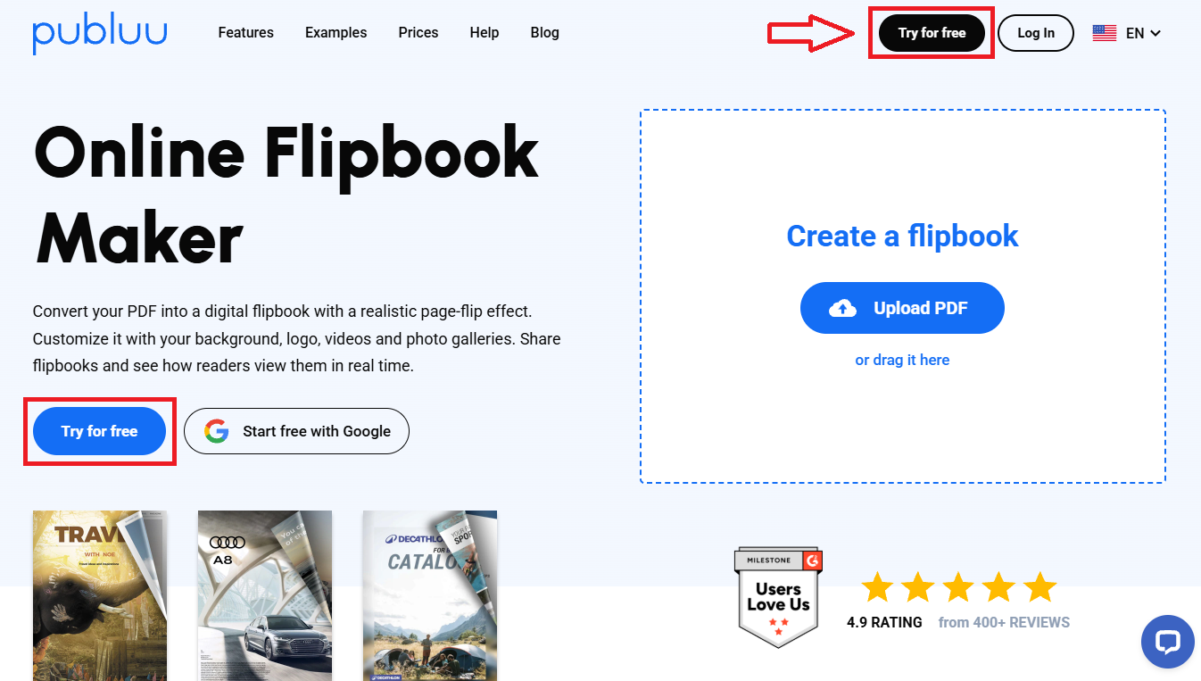 online flipbook makers page
