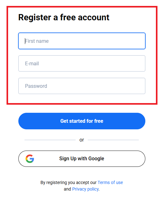 registration tabs