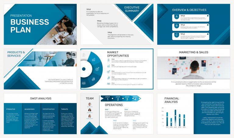 Editable presentation templates