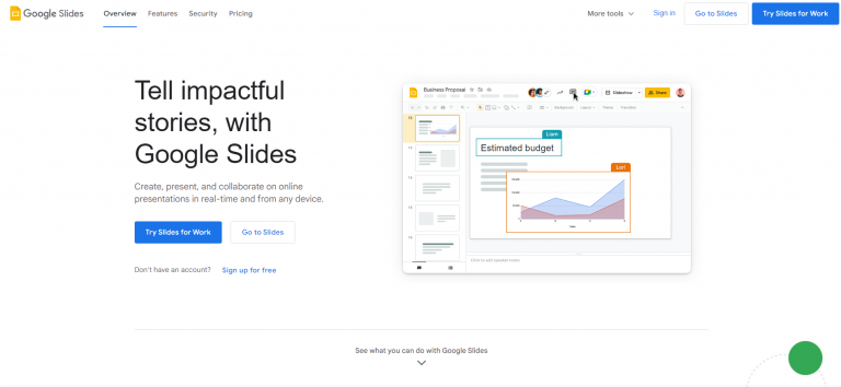 Google slides presentation