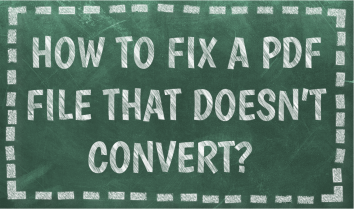 How to fix a PDF file that doesn't conver