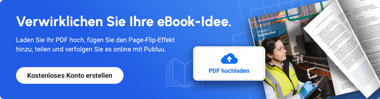 Verwirklichen Sie Ihre eBook-Idee banner der zur erstellung eines ebooks anregt