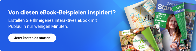 Von diesen eBook-Beispielen inspiriert? banner der zur erstellung eines interaktiven ebooks anregt