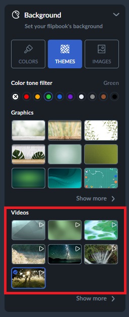 Farbton des Hintergrundthemas