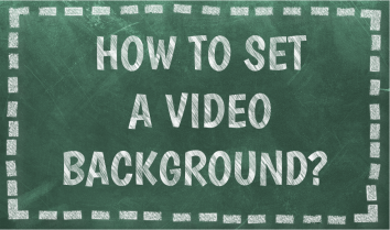 how to set a video background