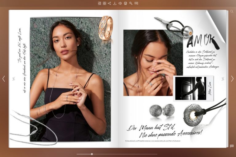 example of a digital magazine spread