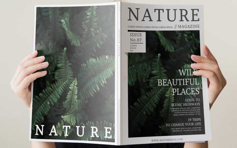 example of a magazine with white space