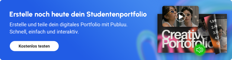 Erstelle noch heute dein Studentenportfolio banner, der zur erstellung eines studentenportfolios anregt