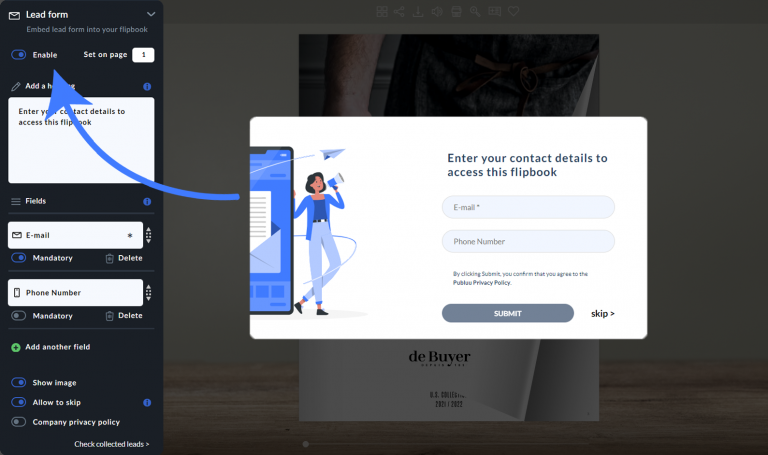 Implementing a lead form