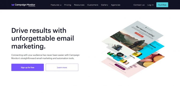 Website von Campaign Monitor