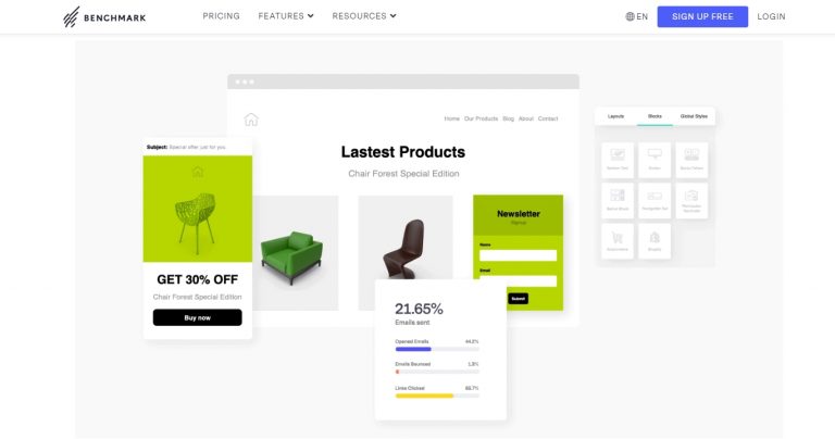 Benchmark E-Mail-Website