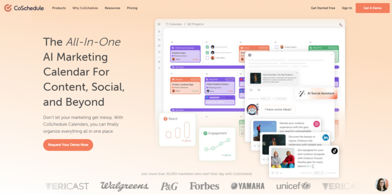 CoSchedule social media management tool