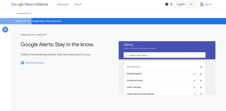 google alerts for social media management