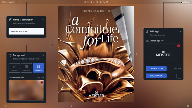 Brand consistancy thanks to Publuu branding options 