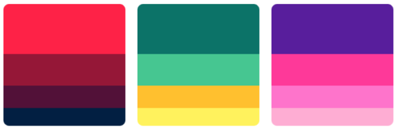 Bold and vibrant color palette