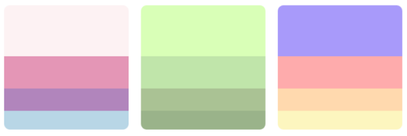 Pastel and serene color palette