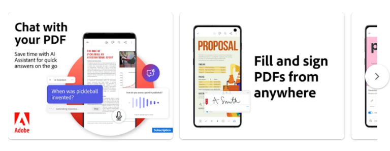 Adobe Acrobar Reader editar PDF app