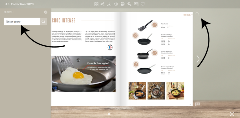 Search-function-within-flipbook