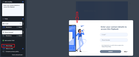 image of the lead form 