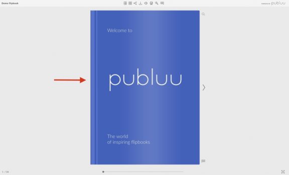 Flipbook with hard cover effect