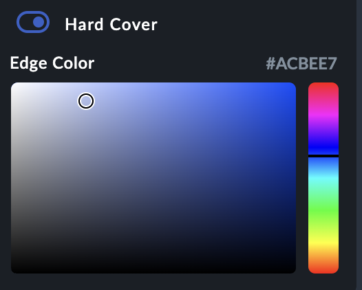 Hard cover edge color