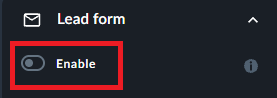 lead form tab
