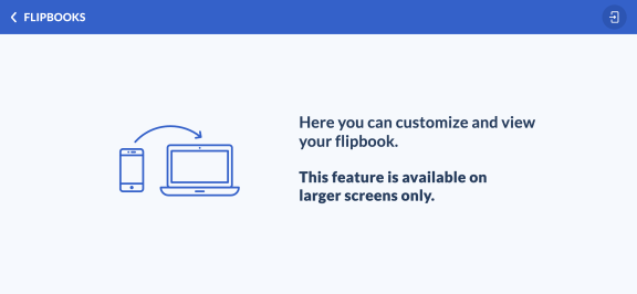 customizing flipbooks on mobile device