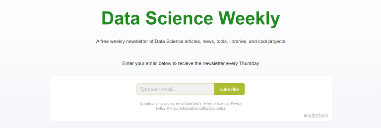 Data-Science-Weekly-AI-newsletter
