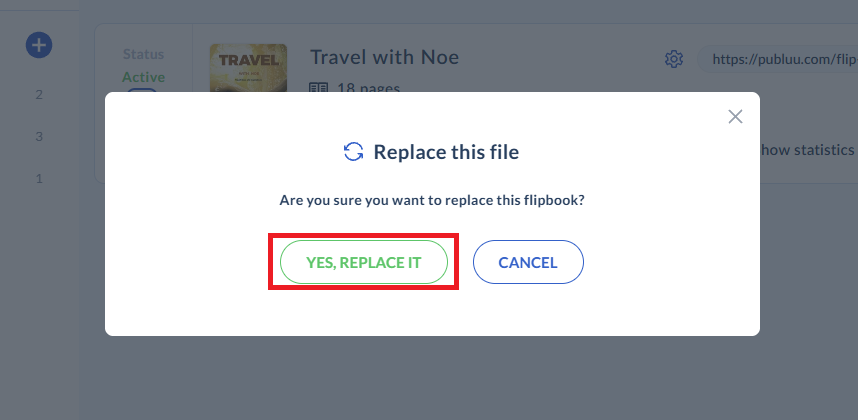 replacing flipbook