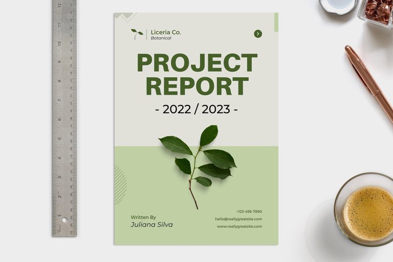 green-natural-project-report-template