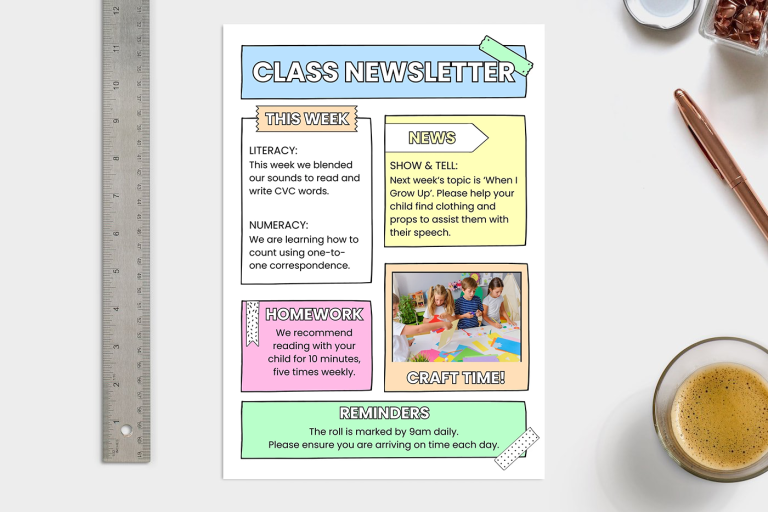 colorful-pastel-class-newsletter-template
