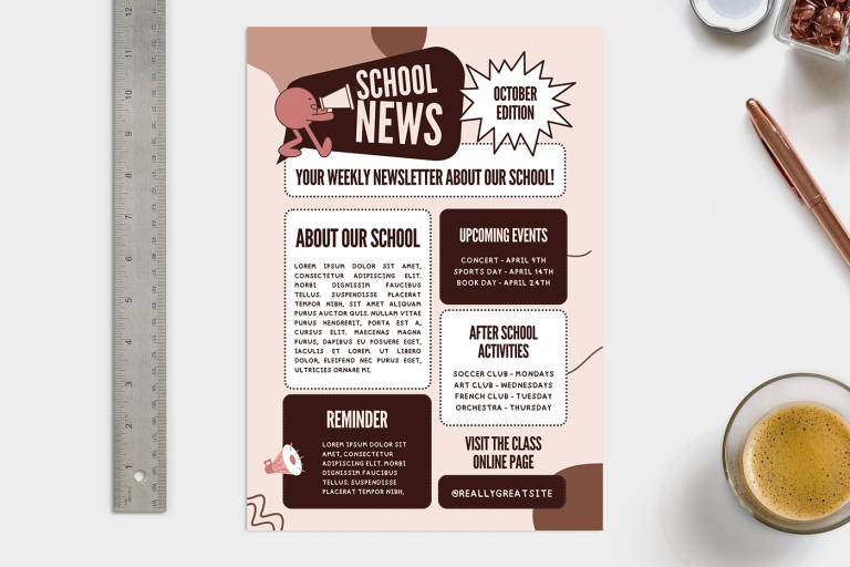 beige-and-brown-playful-school-newsletter