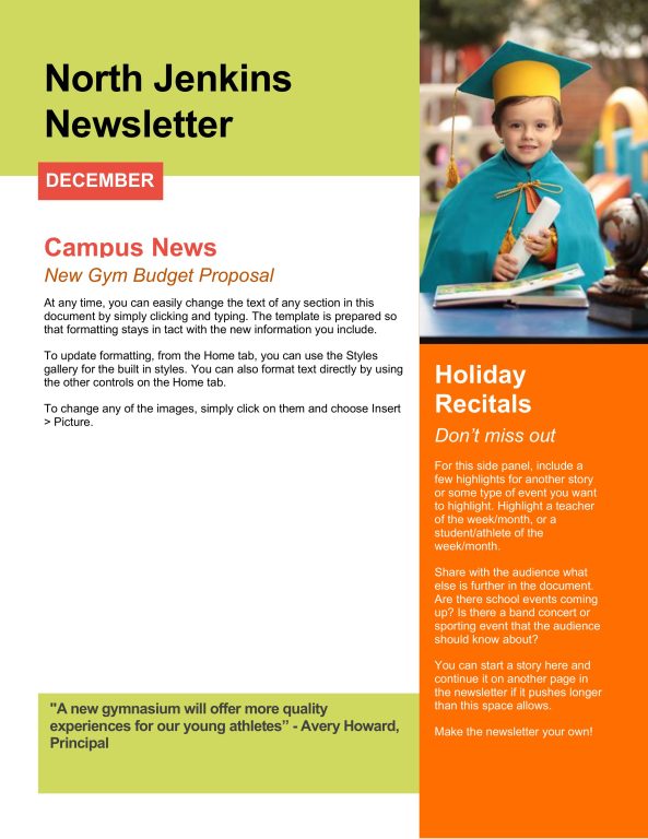 School-newsletter-word-template-title-page
