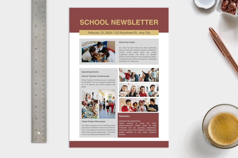 Red-and-Yellow-Modern-School-Newsletter-canva-template