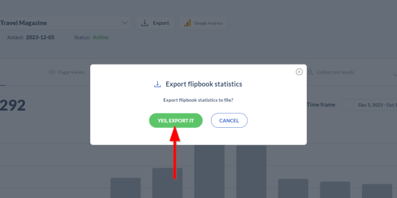 export flipbook statistics