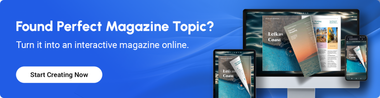 banner encouraging to create digital magazine