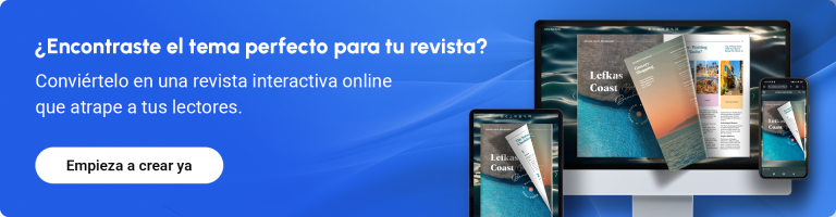 banner promocional para crear una revista online