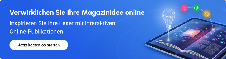 werbebanner zur erstellung eines online-magazins